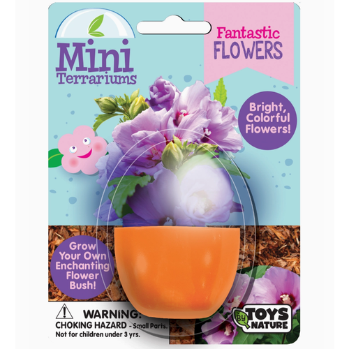  Silver Circle Products Fantastic Flowers Mini Terrarium 