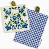 Paper Farm Press Blueberry Field Pot Holder Set