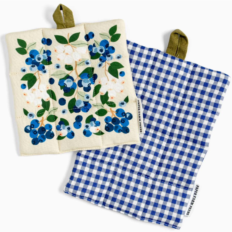 Blueberry Field Pot Holder Set