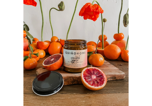  quiñohome Golden Haze Soy Candle 7 oz. Jar 