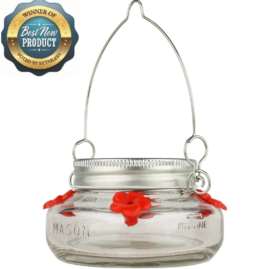 Mason Jar Hummingbird Feeder