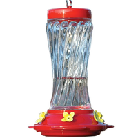 Swirled Glass Hummingbird Feeder