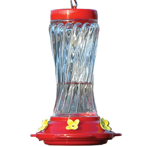  Bradley Caldwell, Inc Swirled Glass Hummingbird Feeder 