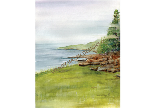  Wendy Hazen Gift Card Foggy Maine Coast 