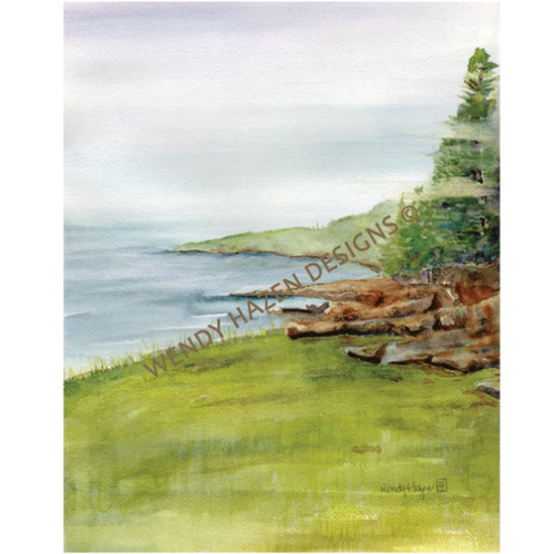  Wendy Hazen Gift Card Foggy Maine Coast 