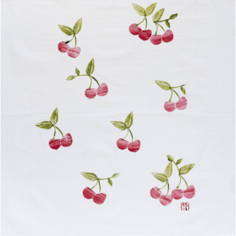 Flour Sack Towel Cherries