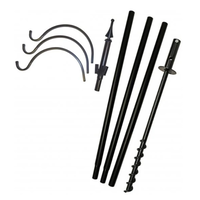 3 Arm Bird Feeder Pole Set with Twist In Socket
