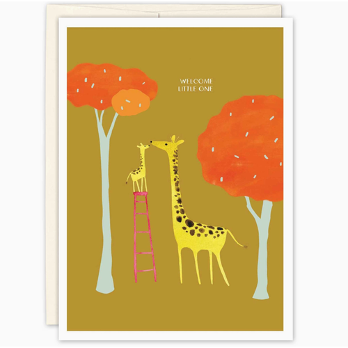  Biely & Shoaf Giraffes New Baby Card 