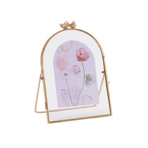  Melrose International, LLC Frame with Art Copper/Iron/Glass 