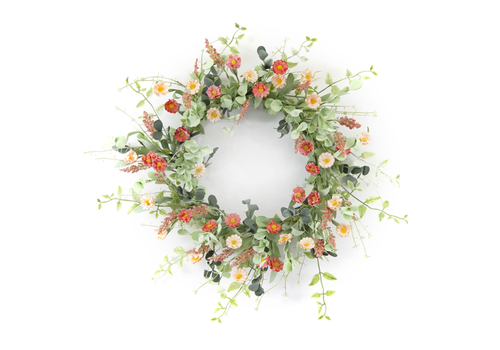  Melrose International, LLC Mini Daisy Wreath 24" 