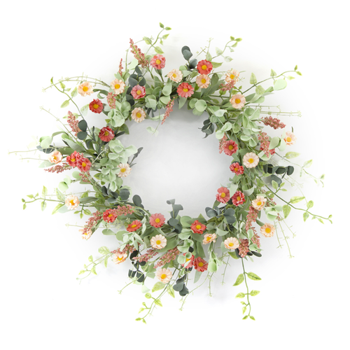  Melrose International, LLC Mini Daisy Wreath 24" 