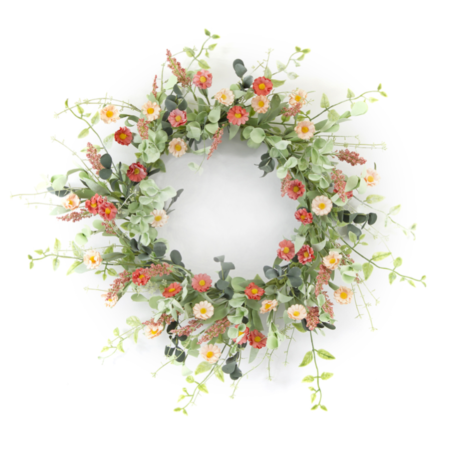 Mini Daisy Wreath 24"