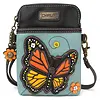 Chala Handbags Cell Phone Crossbody Monarch BFly