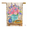 Farm Fresh Peonies House Flag