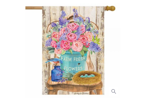  Farm Fresh Peonies House Flag 