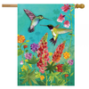Hummingbird Greeting House Flag