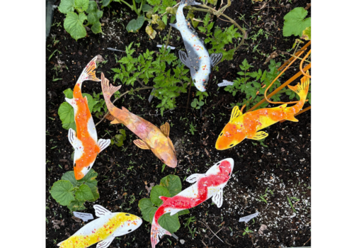  Clever Goods Enamel Koi on Stake 