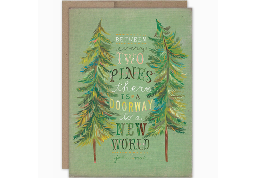  Biely & Shoaf Between Two Pines Blank Card 