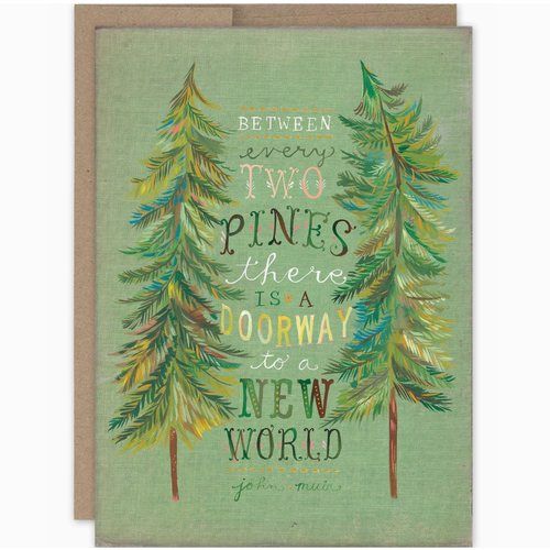  Biely & Shoaf Between Two Pines Blank Card 