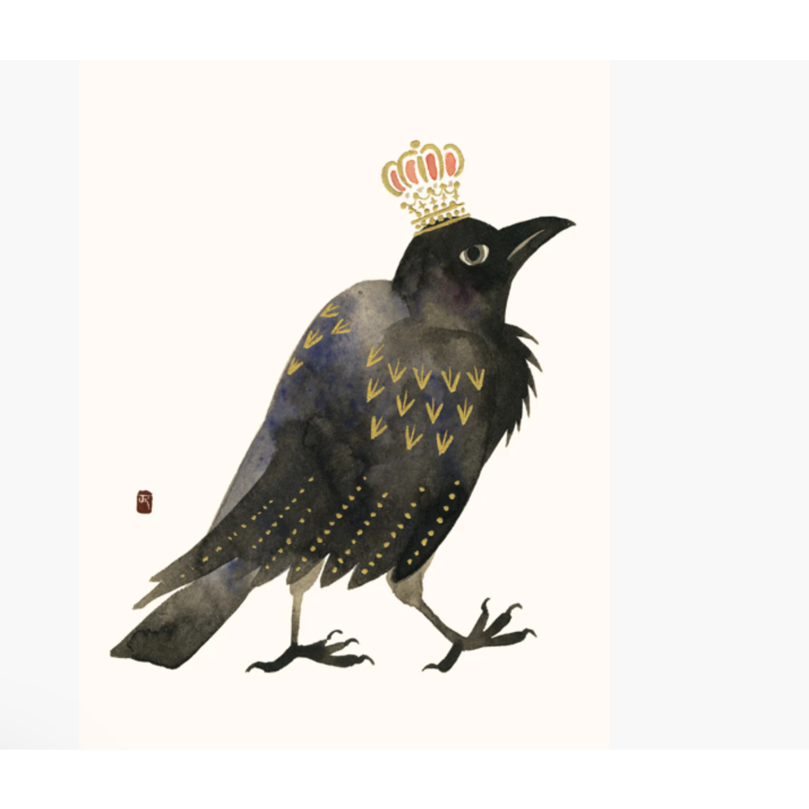 Golden Crow Foil Birthday Card