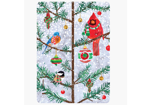  Allport Editions 3 Birds in Tree Holiday Card 