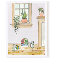Mouse House Birthday Card