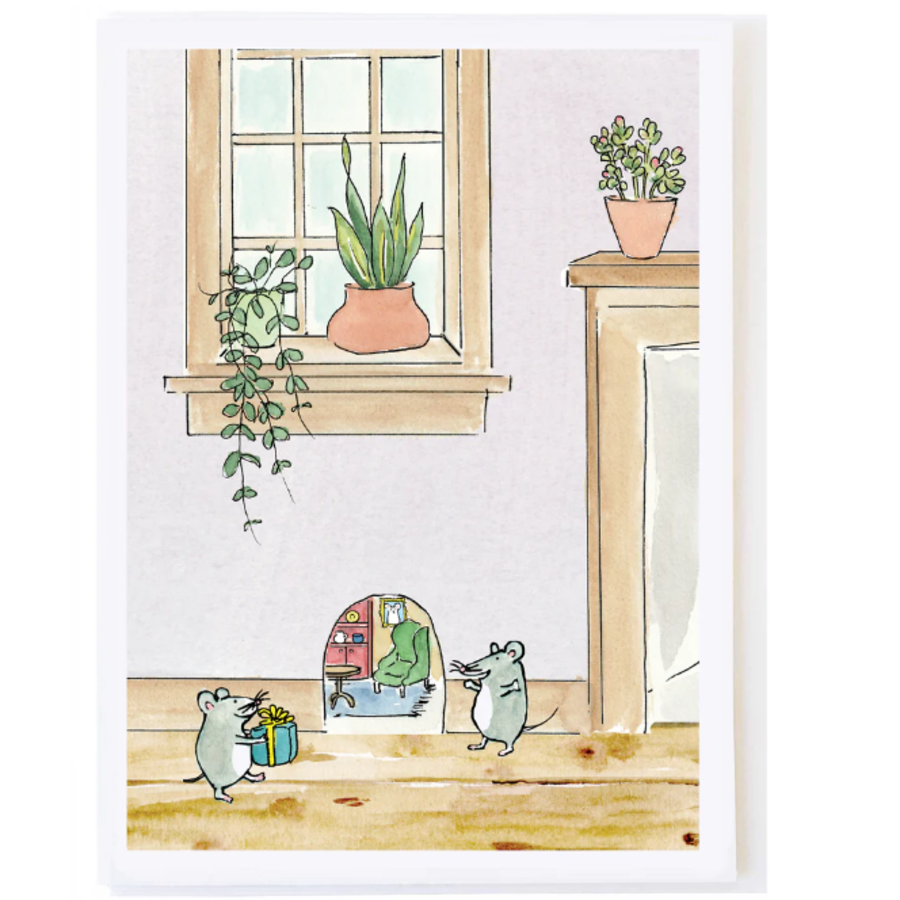 Mouse House Birthday Card