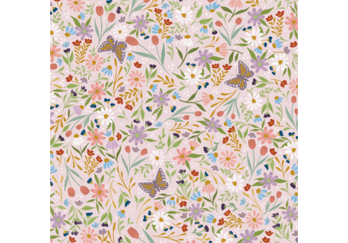  Jillson & Roberts Delicate Floral Wrapping Paper 