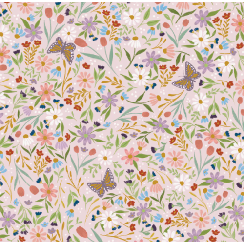  Jillson & Roberts Delicate Floral Wrapping Paper 