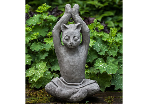  Campania International Yoga Cat Cast Stone Statue 
