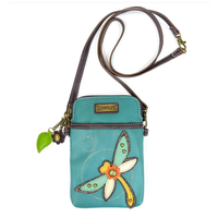 Cell Phone Crossbody Dragonfly Turquoise