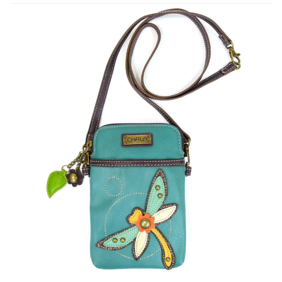 Cell Phone Crossbody Dragonfly Turquoise