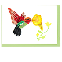 Hummingbird & Yellow Flowers Gift Enclosure Card