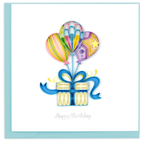 Balloon Surprise Birthday Quill Card