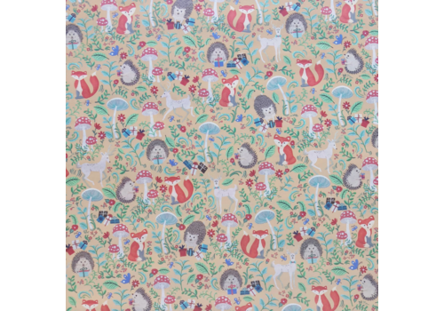  Jillson & Roberts Krafty Fox Wrapping Paper 
