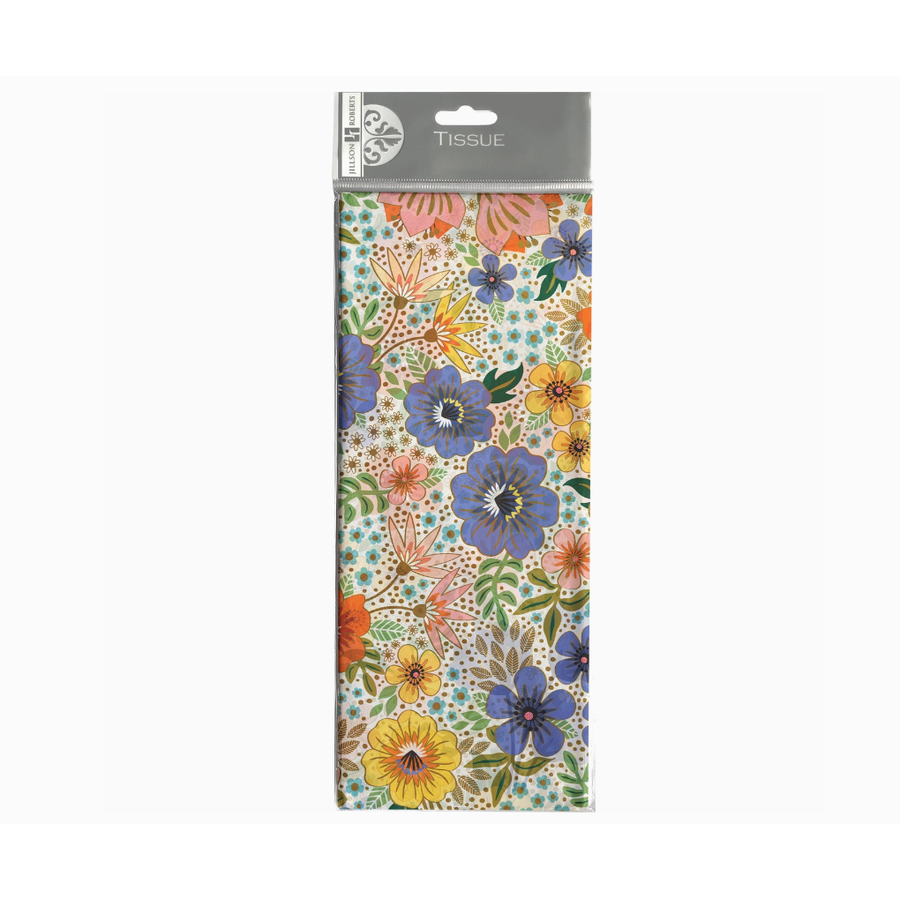 Golden Floral Tissue