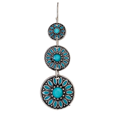  Rain Jewelry Collection Silver Turquoise Flower Earrings 