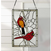 River of Goods Annabelle Red Cardinal Stained Glass Window Panel
