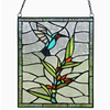 River of Goods Happy Hummingbird Stained Glass Window Panel