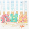 Boston International Paper Cocktail Napkins Sandy Flip Flops