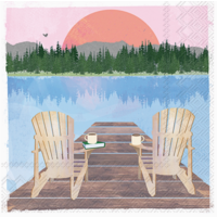 Paper Cocktail Napkins Sunday Lake Chairs