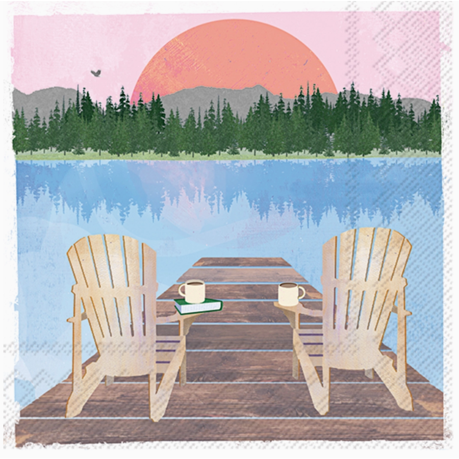 Paper Cocktail Napkins Sunday Lake Chairs