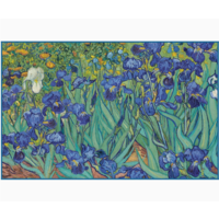 Van Gogh Irises Beach Towel