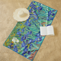 Van Gogh Irises Beach Towel