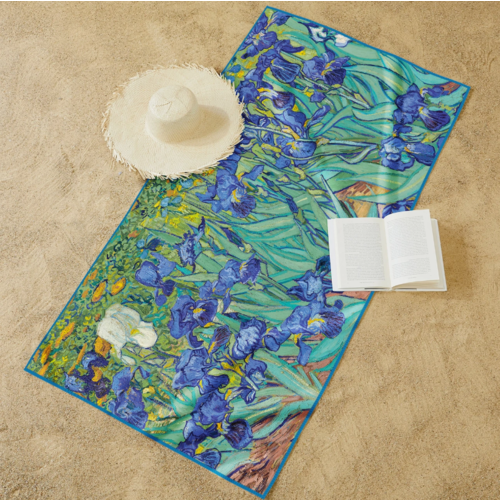  Raincaper Van Gogh Irises Beach Towel 