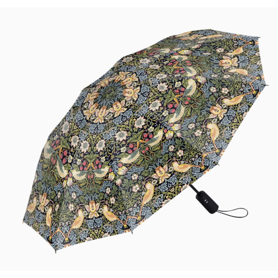 "Strawberry Thief" Folding Travel Umbrella