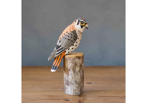  Aviologie Hand Carved Wood Mini Kestrel 