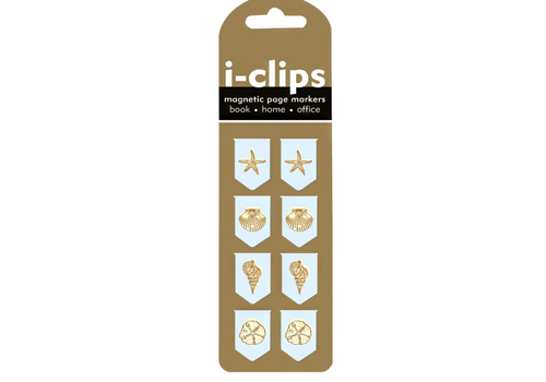Peter Pauper Press Seashells I-Clips Magnetic Page Markers   Peter Pauper Press Seashells I-Clips Magnetic Page Markers