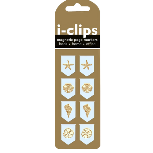  Peter Pauper Press Seashells I-Clips Magnetic Page Markers 