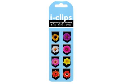  Peter Pauper Press Flowers I-Clips Magnetic Page Markers 